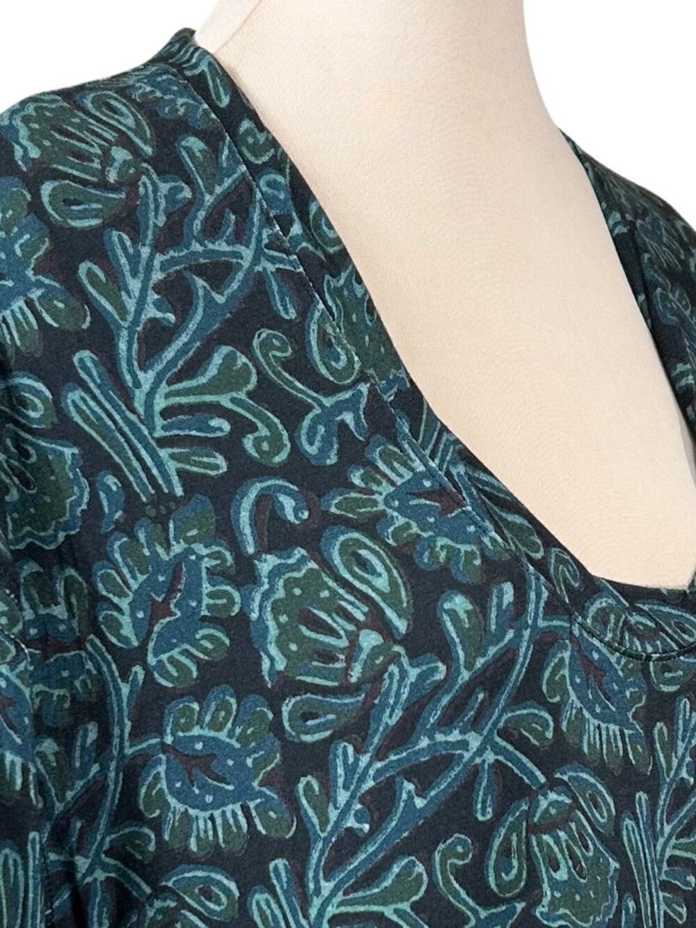 Natural Life NWT Green Blue Floral Soft Lightweight Dress Size S - Picture 5 of 11